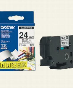 Brother TZe-251 24mm sort på hvid 8m online shopping billigt tilbud shoppetur