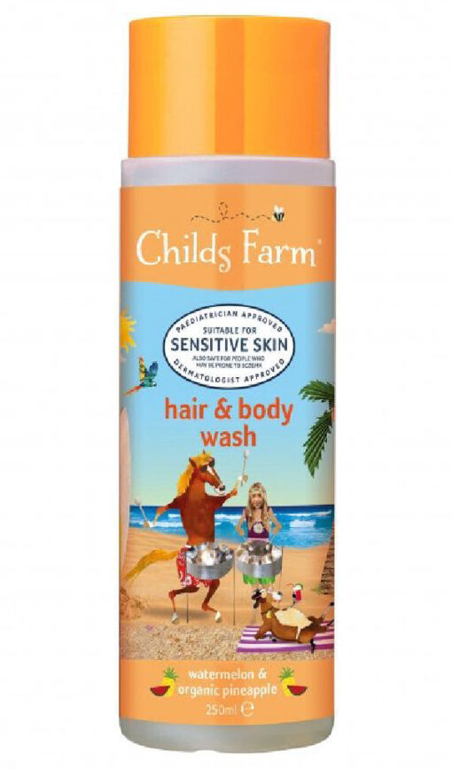 Childs farm hair & body wash watermelon & organic pineapple 250ml online shopping billigt tilbud shoppetur