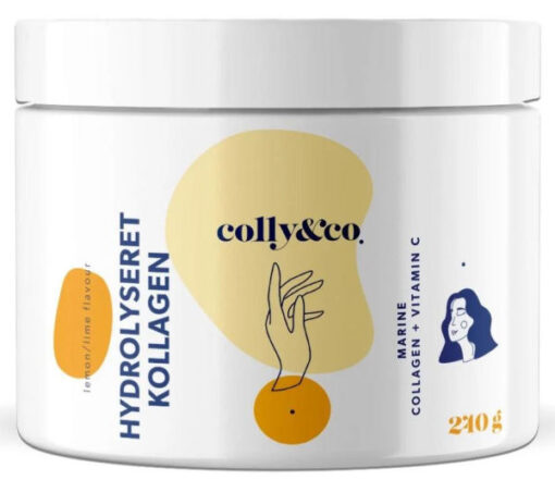 Colly & co hydrolyseret kollagen lemon-lime flavour 240g online shopping billigt tilbud shoppetur