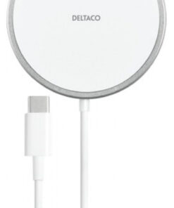 Deltaco magnetic wireless charger with fixed USB-C cable online shopping billigt tilbud shoppetur