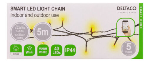 Deltaco smart led light chain indoor and outdoor use 40 led 5m online shopping billigt tilbud shoppetur