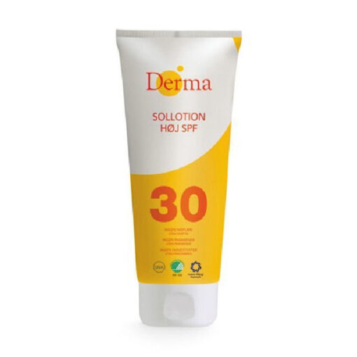 Derma sollotion høj SPF 30 200ml online shopping billigt tilbud shoppetur