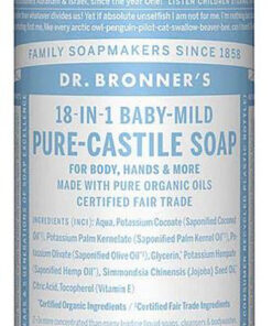 Dr. Bronner's 18-in-1 baby-mild pure-castile soap 240ml online shopping billigt tilbud shoppetur