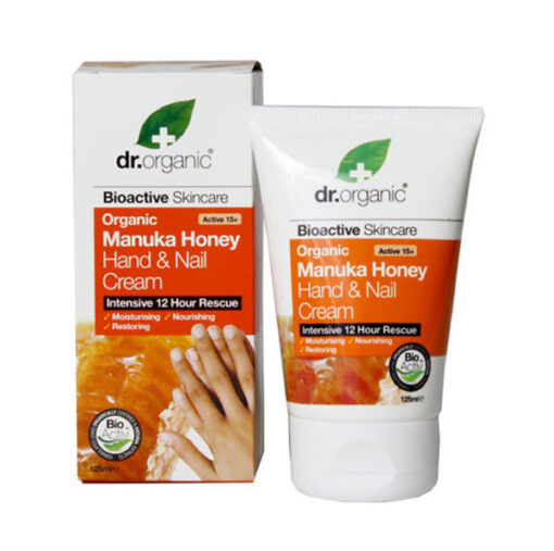 Dr. Organic bioactive skincare organic manuka honey hand & nail cream 125ml online shopping billigt tilbud shoppetur