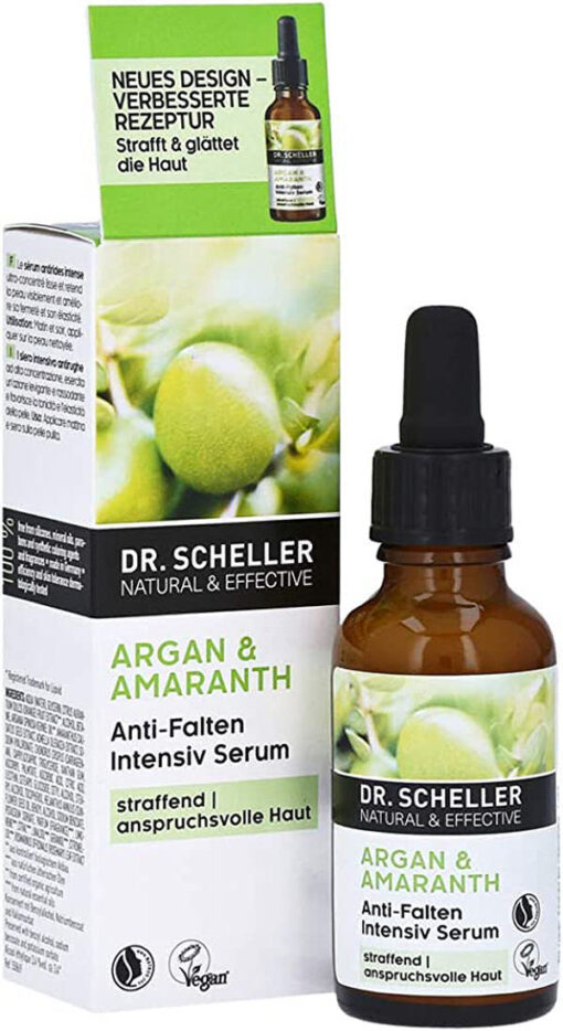 Dr. Scheller natural & effective argan & amaranth anti-falten intensiv serum 30ml online shopping billigt tilbud shoppetur