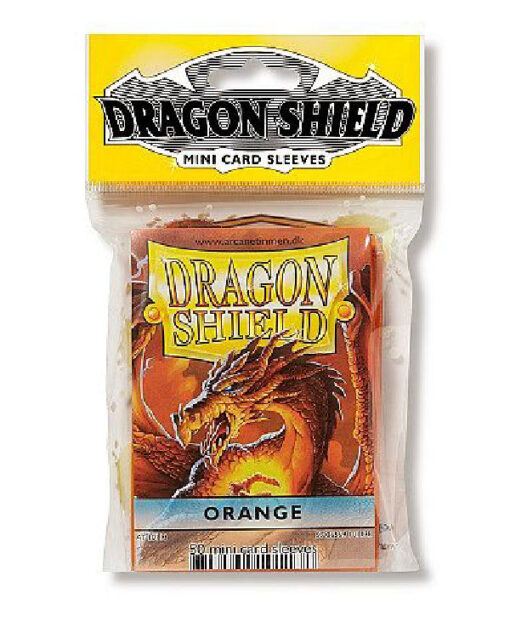 Dragon shield 50 mini card sleeves orange online shopping billigt tilbud shoppetur