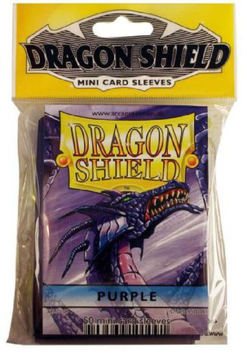 Dragon shield 50 mini card sleeves purple online shopping billigt tilbud shoppetur