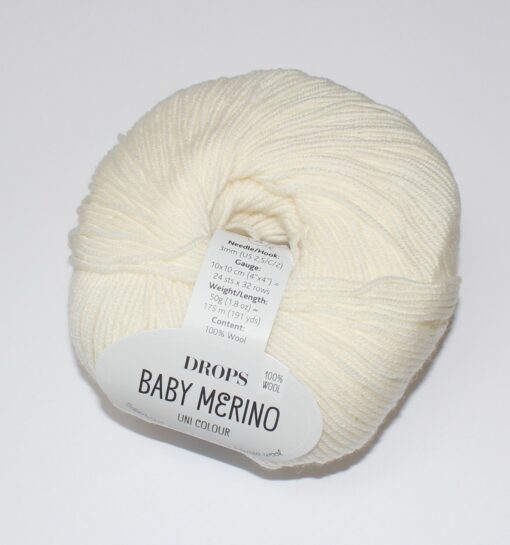 Drops Baby Merino - Natur farve 02 - 50g online shopping billigt tilbud shoppetur