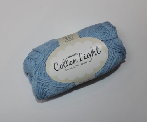 Drops garn Cotton Light - Isblå farve 08 - 50g online shopping billigt tilbud shoppetur