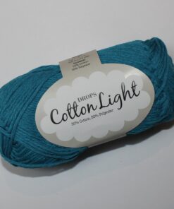 Drops garn Cotton Light - Mørk turkis farve 14 - 50g online shopping billigt tilbud shoppetur