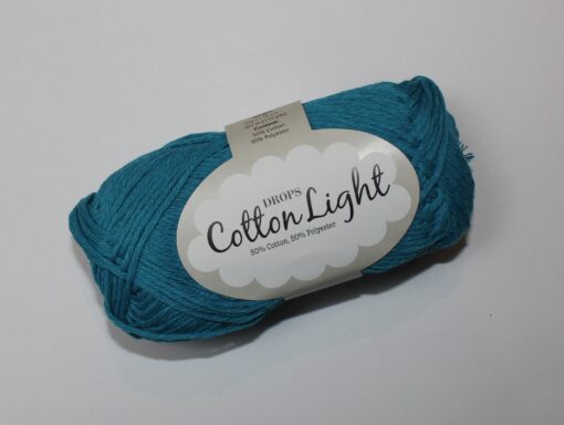 Drops garn Cotton Light - Mørk turkis farve 14 - 50g online shopping billigt tilbud shoppetur