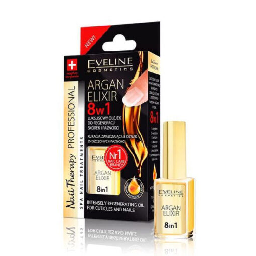 Eveline cosmetics argan elixir 8 in 1 intensely regenerating oil for curticles and nails 12ml online shopping billigt tilbud shoppetur