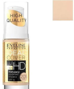 Eveline cosmetics ideal cover full HD mattifying and covering foundation SPF10 201 ivory 30ml online shopping billigt tilbud shoppetur