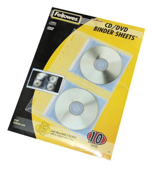 Fellowes Cd/Dvd binder sheets pk. á 10 stk online shopping billigt tilbud shoppetur