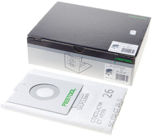 Festool cleantec selfclean filter bag SC-FIS-CT 26 no. 496187 5 stk. online shopping billigt tilbud shoppetur