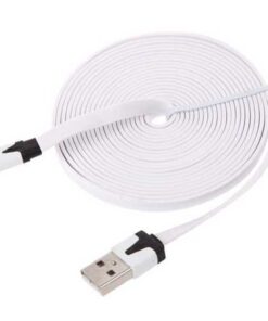 Flat Noodle Cable Data Sync Charger Cord for iPhone 5 3m online shopping billigt tilbud shoppetur