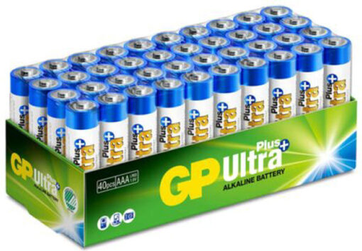 GP ultra plus alkaline battery AAA LR6 1.5V 40 stk. online shopping billigt tilbud shoppetur