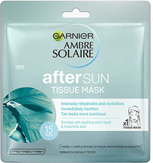 Garnier ambre solaire face after sun tissue mask 32g online shopping billigt tilbud shoppetur