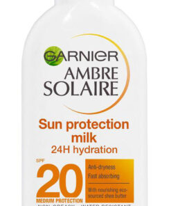 Garnier ambre solaire sun protection milk 24H hydration SPF20 water resistant 200ml online shopping billigt tilbud shoppetur