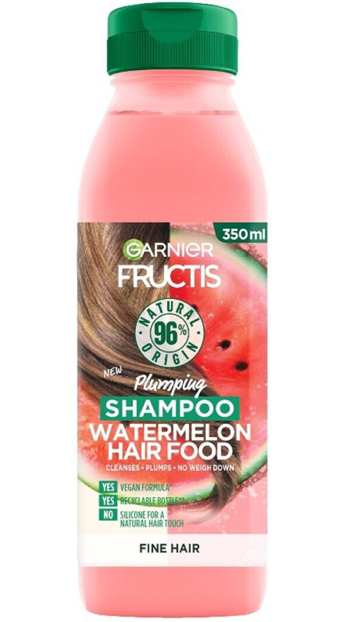 Garnier fructis plumping watermelon hair food shampoo fine hair 350ml online shopping billigt tilbud shoppetur