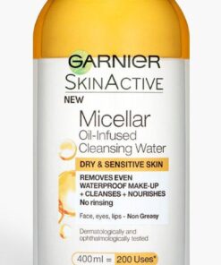 Garnier skinactive micellar oil-infused cleansing water dry & sensitive skin 400ml online shopping billigt tilbud shoppetur