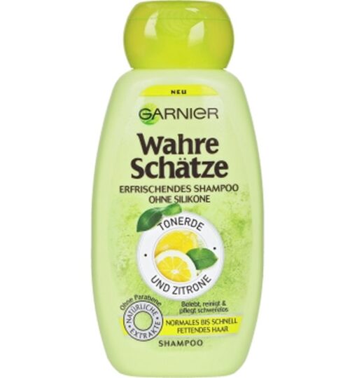 Garnier  wahre schätze erfrischendes shampoo tonerde und zitrone 250ml online shopping billigt tilbud shoppetur