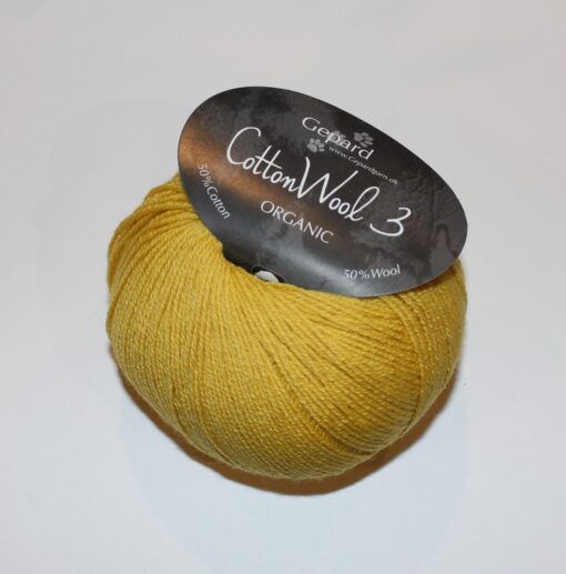 Gepard Cotton Wool 3 - Gul med kant farve 122