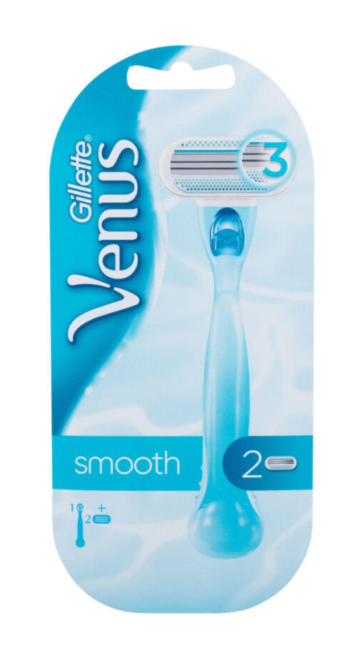 Gillette venus smooth 3 blade 2 stk. online shopping billigt tilbud shoppetur