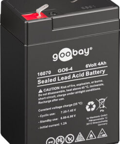 Goobay sealed lead acid battery 16070 GO6-4 6volt 4Ah online shopping billigt tilbud shoppetur