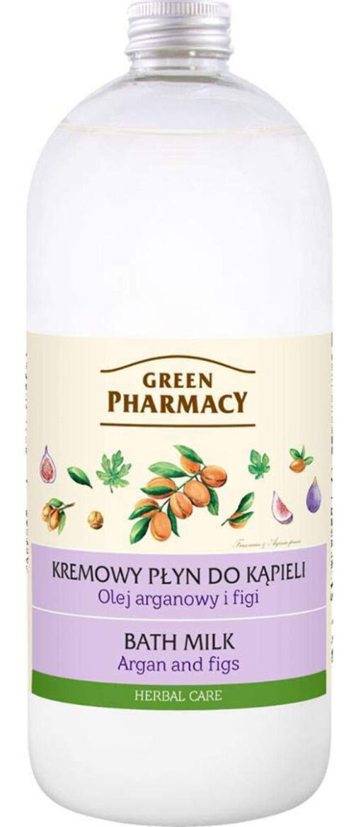 Green pharmacy herbal care bath milk argan and figs 1L online shopping billigt tilbud shoppetur