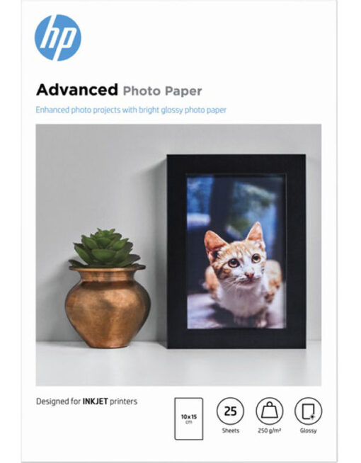 HP advanced photo paper 10x15cm 250g 25 stk. online shopping billigt tilbud shoppetur