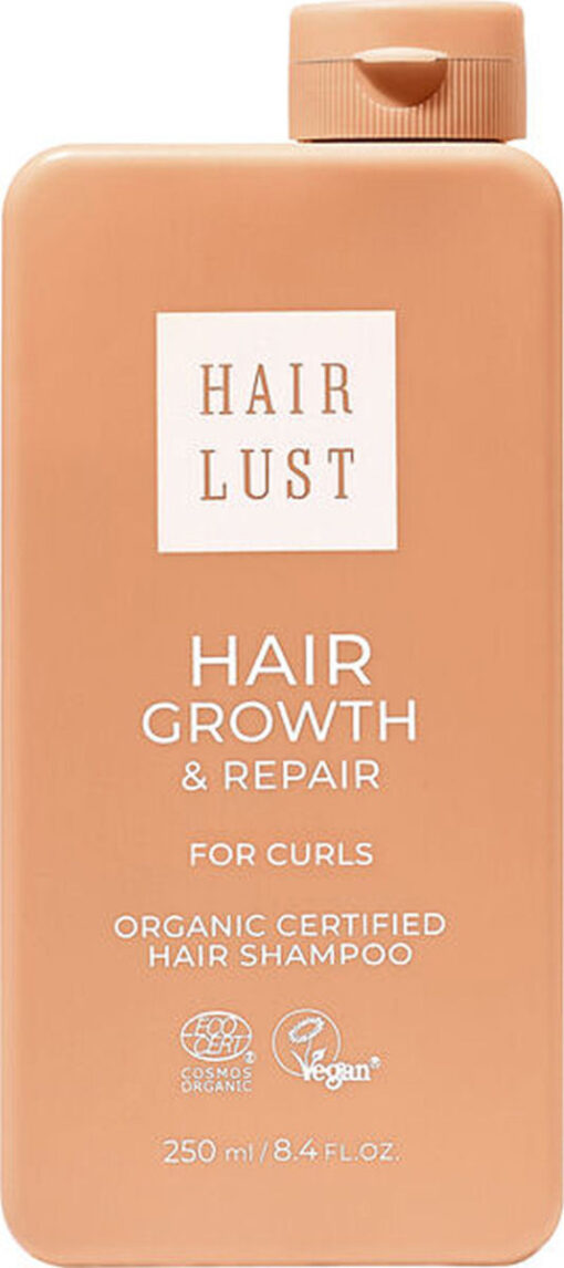 Hairlust hair growth & repair for curls organic certified hair shampoo 250ml online shopping billigt tilbud shoppetur