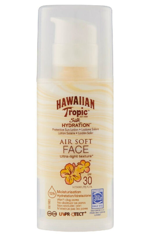 Hawaiian tropic silk hydration air soft face SPF30 high 50ml online shopping billigt tilbud shoppetur