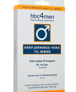 Hbc4men hårfjernings-voks til mænd voks strips til kroppen 24 strips online shopping billigt tilbud shoppetur