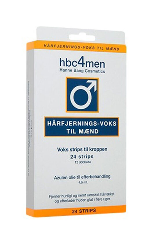 Hbc4men hårfjernings-voks til mænd voks strips til kroppen 24 strips online shopping billigt tilbud shoppetur