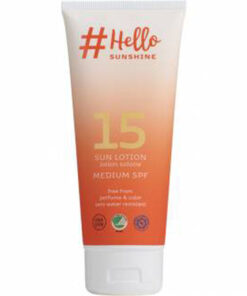 Hello sunshine sun lotion medium SPF15 200ml online shopping billigt tilbud shoppetur