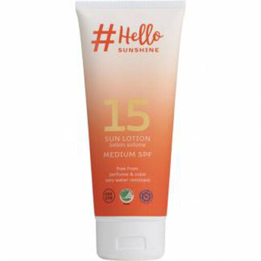 Hello sunshine sun lotion medium SPF15 200ml online shopping billigt tilbud shoppetur