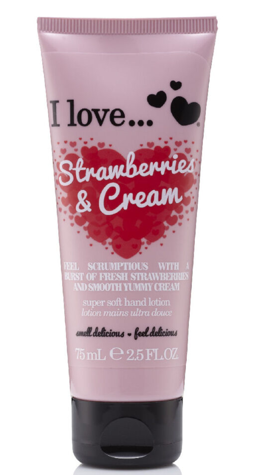 I love strawberries & cream super soft hand lotion 75ml online shopping billigt tilbud shoppetur