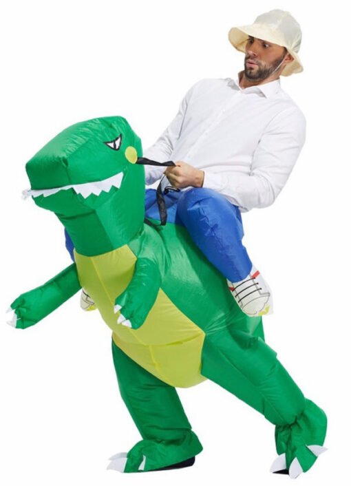 Jadeo voksen kostume oppustelig dinosaur med hat one size online shopping billigt tilbud shoppetur