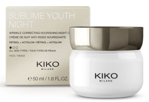 Kiko milano sublime youth night wrinkle correcting nourishing night cream 50ml online shopping billigt tilbud shoppetur