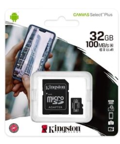 Kingston microSDHC 32GB canvas select plus U1 100MB/s + SD-adapter online shopping billigt tilbud shoppetur