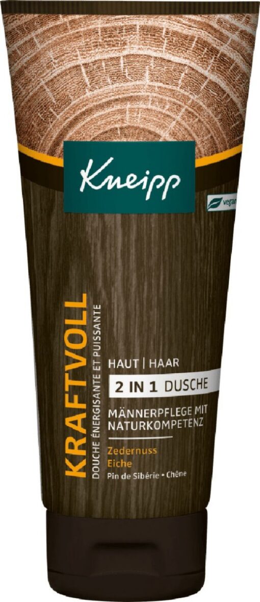 Kneipp kraftvoll 2 in 1 dusche zerdenuss eiche 200ml online shopping billigt tilbud shoppetur