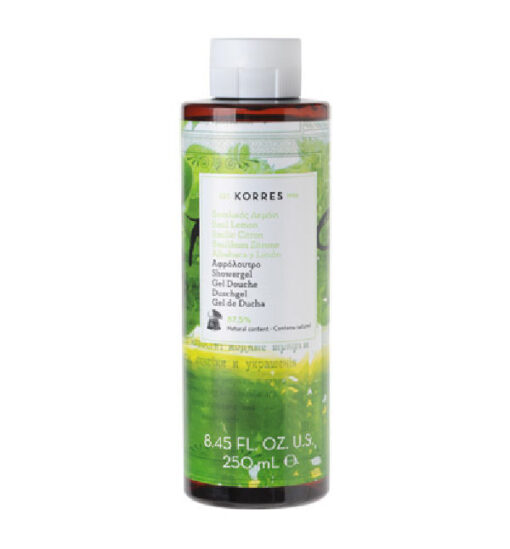 Korres showergel basil lemon 250ml online shopping billigt tilbud shoppetur