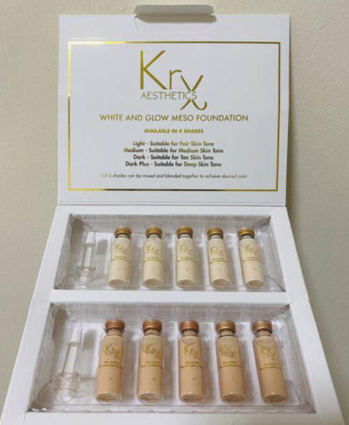 Krx aesthetics white and glow meso foundation dark plus 10 ampuller online shopping billigt tilbud shoppetur