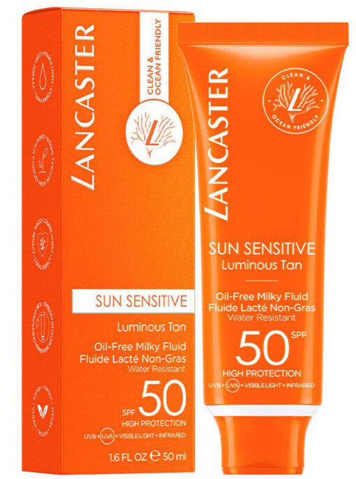 Lancaster sun sensitive luminous tan SPF50 high protection 50ml online shopping billigt tilbud shoppetur