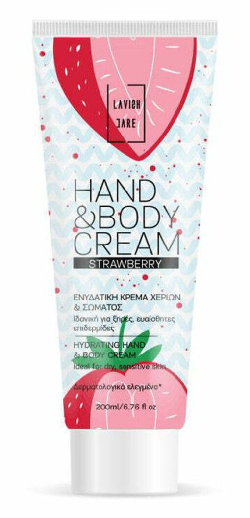 Lavish jare hand & body cream strawberry 200ml online shopping billigt tilbud shoppetur