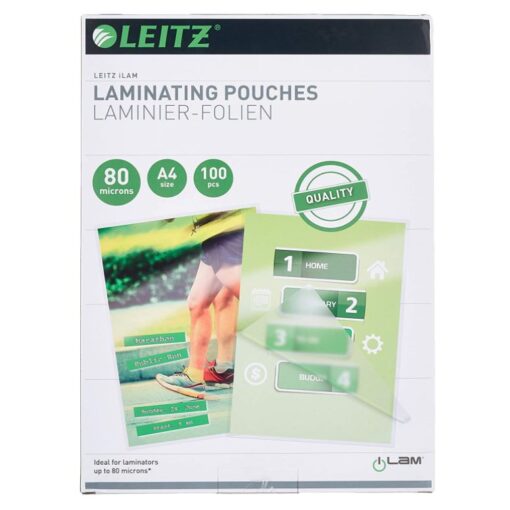 Leitz laminating pouches 80 micron A4 25 stk online shopping billigt tilbud shoppetur