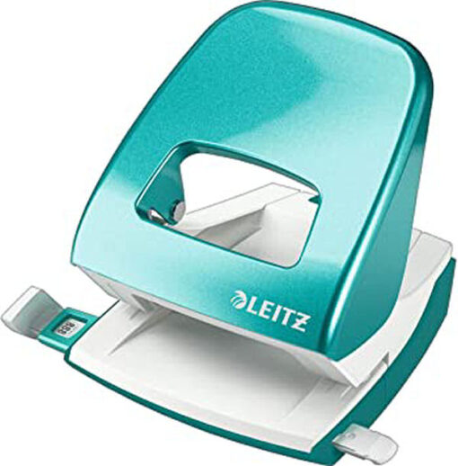 Leitz wow metal hole punch 5008-10-51 ice blue 30 sheets online shopping billigt tilbud shoppetur