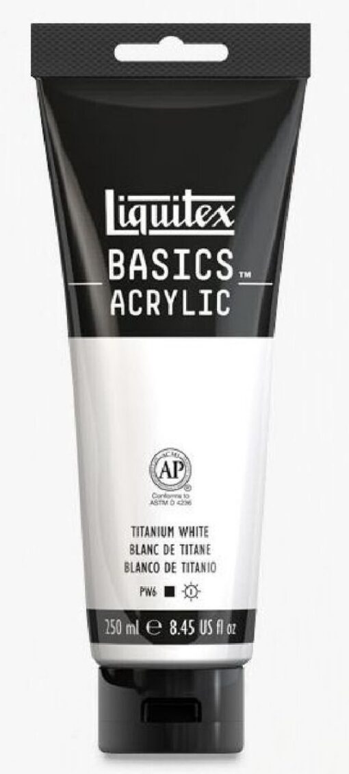 Liquitex basics acrylic titanium white 250ml online shopping billigt tilbud shoppetur