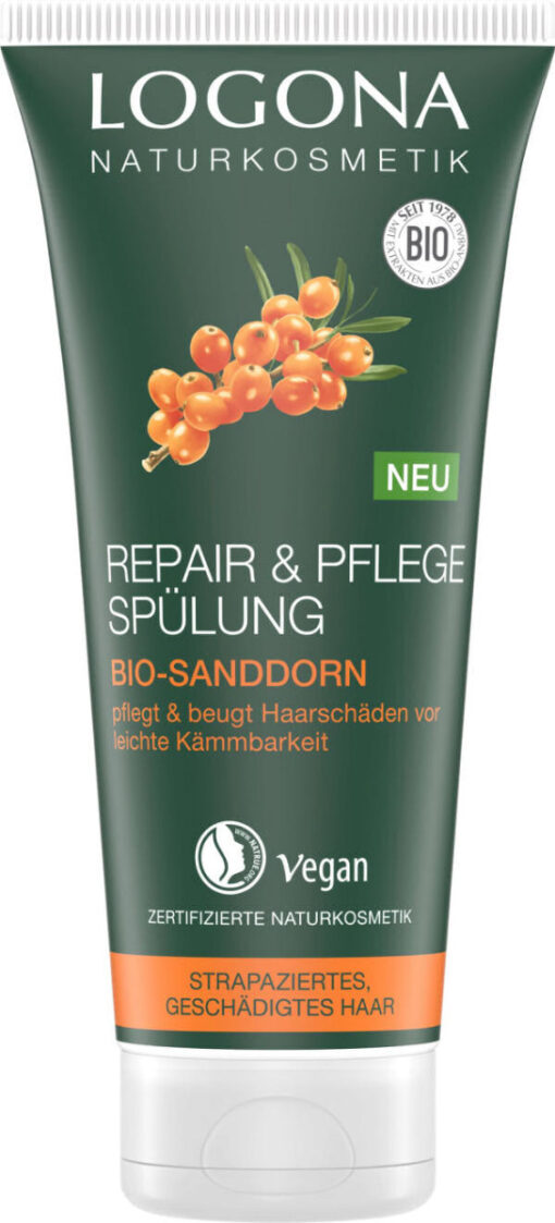 Logona naturkosmetik repair & pflege spülung bio-sanddorn 200ml online shopping billigt tilbud shoppetur